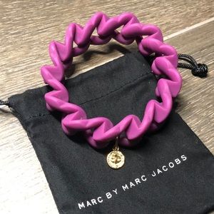 Marc By Marc Jacobs Purple Rubber Stretch Bracelet